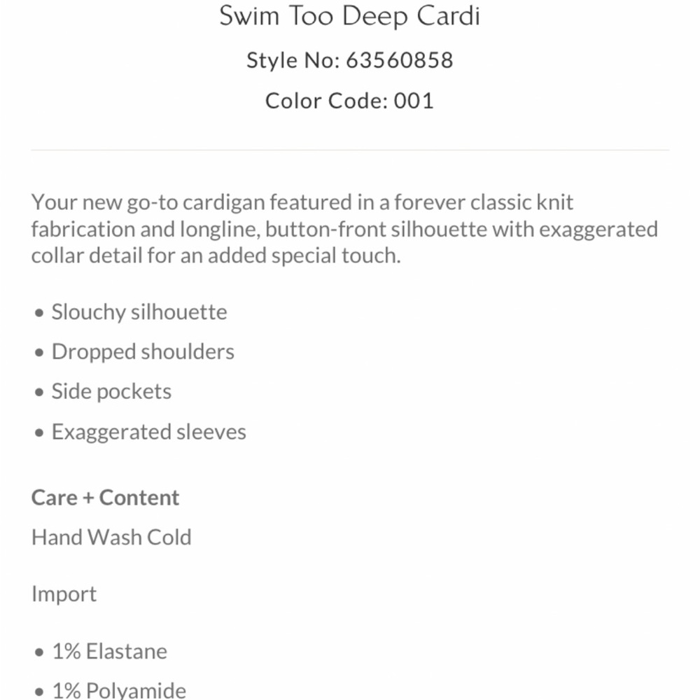 Free People Swim Too Deep CardIGAN NWOT - Picture 4 of 13